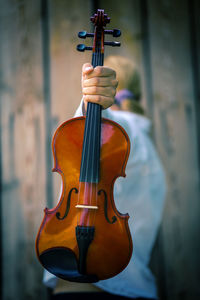 Close-up of violin