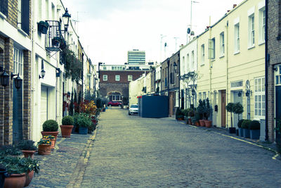 Narrow alley in city