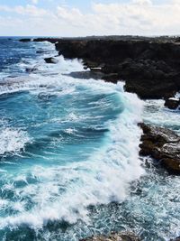 Scenic view of sea against sky