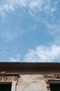 Low angle view of built structure against sky