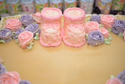 Close-up of wedding cake