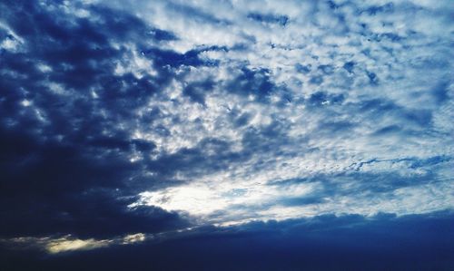 Low angle view of clouds in sky