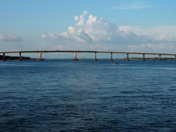 Bridge over sea against sky