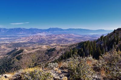 Oquirrh  mountain utah lake panorama views provo, timpanogos, lone and twin peaks. salt lake city