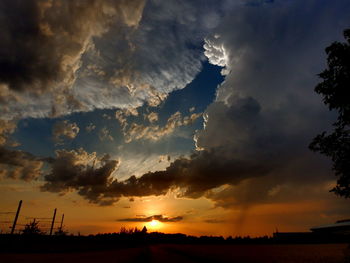 Scenic view of landscape against cloudy sky