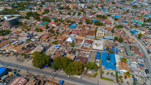 Aerial view of the temeke area in dar es salaam