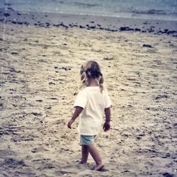 Woman on sandy beach