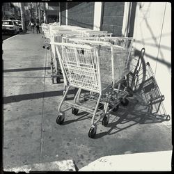 Close up of shopping cart