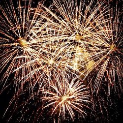Low angle view of firework display