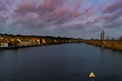 Scenic view of river against sky