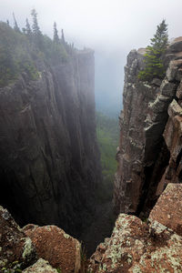 Rock formations on mountain