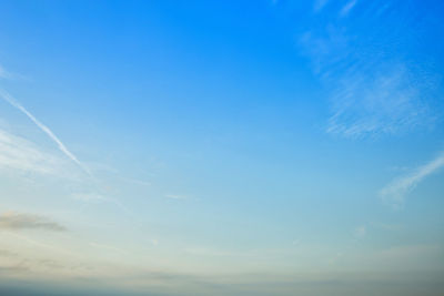 Low angle view of vapor trail in sky