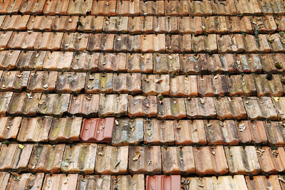 Full frame shot of roof tiles