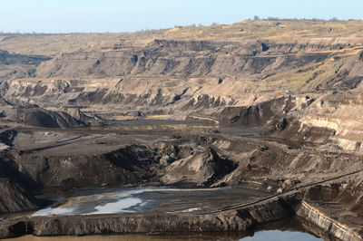 High angle view of landscape against sky