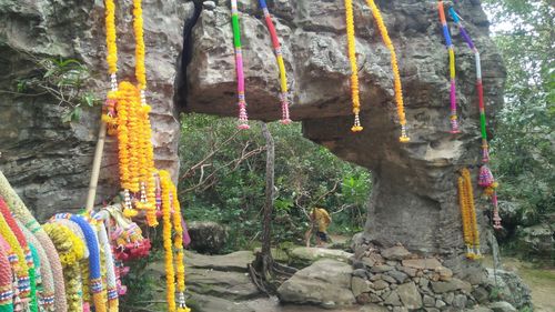 Panoramic view of temple hanging outside building