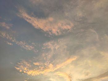 Low angle view of dramatic sky during sunset