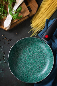 High angle view of plant on table