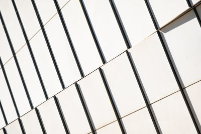 Low angle view of skylight in building