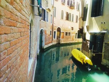 Reflection of buildings in water