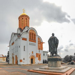 Georgiyivska or heorhiyivska church in the city of bila tserkva, ukraine, on a cloudy summer day