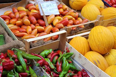 Fruits for sale at market stall