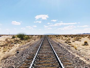 View of railroad tracks against sky