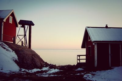 View of calm sea against clear sky