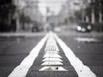 Blurred motion of road at night