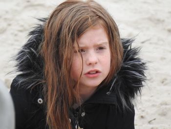 Close-up of girl looking away