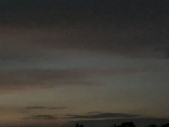Low angle view of sky at sunset