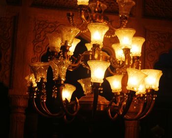 Close-up of illuminated lamp