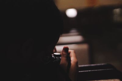 Close-up of woman hand