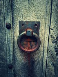 Close-up of wooden door