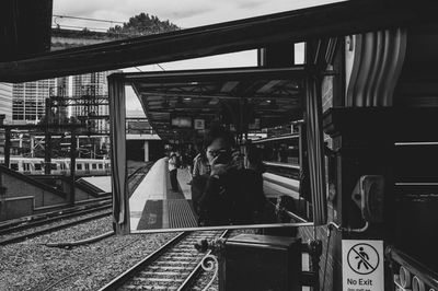 Train at railroad station