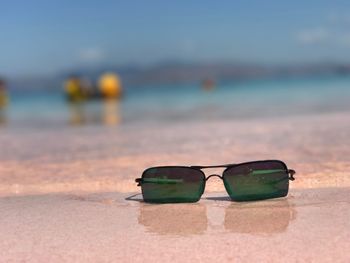 Sunglasses on beach