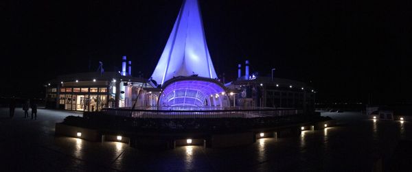 Illuminated city at night