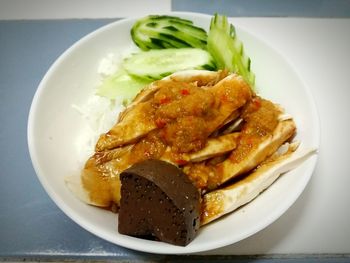 Close-up of food in plate