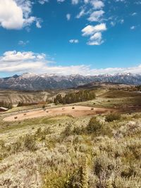 Scenic view of landscape against sky