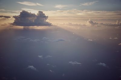 Scenic view of cumulonimbus clouds