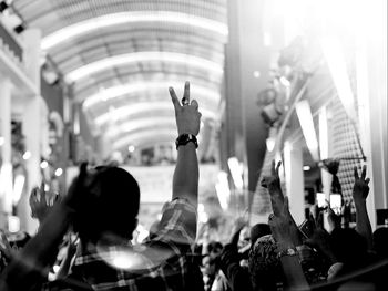 Crowd of people at music concert