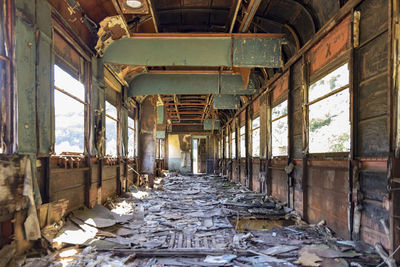 Interior of abandoned building