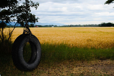 View of field against sky