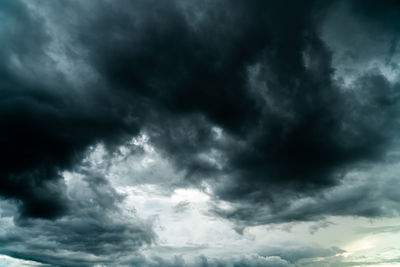 Low angle view of storm clouds in sky