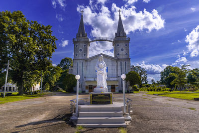 Statue of mother mary in saint ann, nongsaeng church, nakhon phanom province thailand