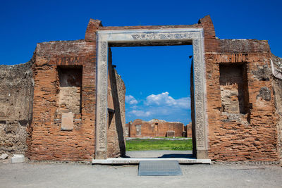 Portico of concordia augusta at the forum in the ancient city of pompeii