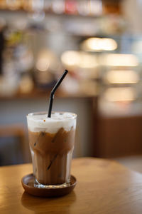 Close-up of drink on table