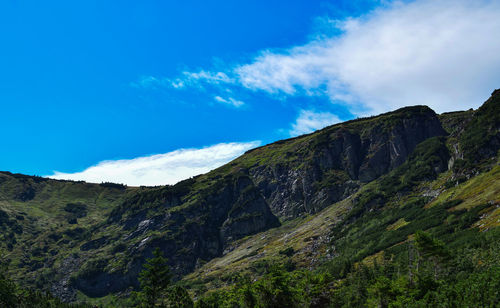 Scenic view of rocky mountains against sky