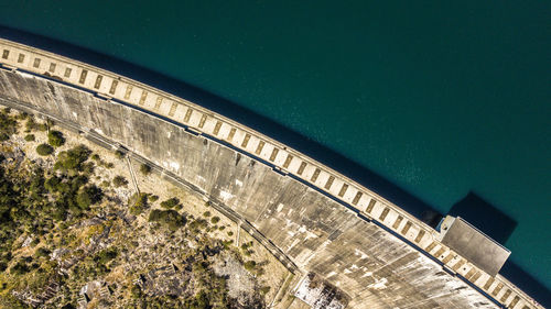 Aerial view of dam