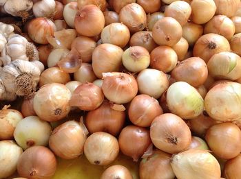 Full frame shot of eggs in market