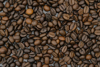 Full frame shot of roasted coffee beans